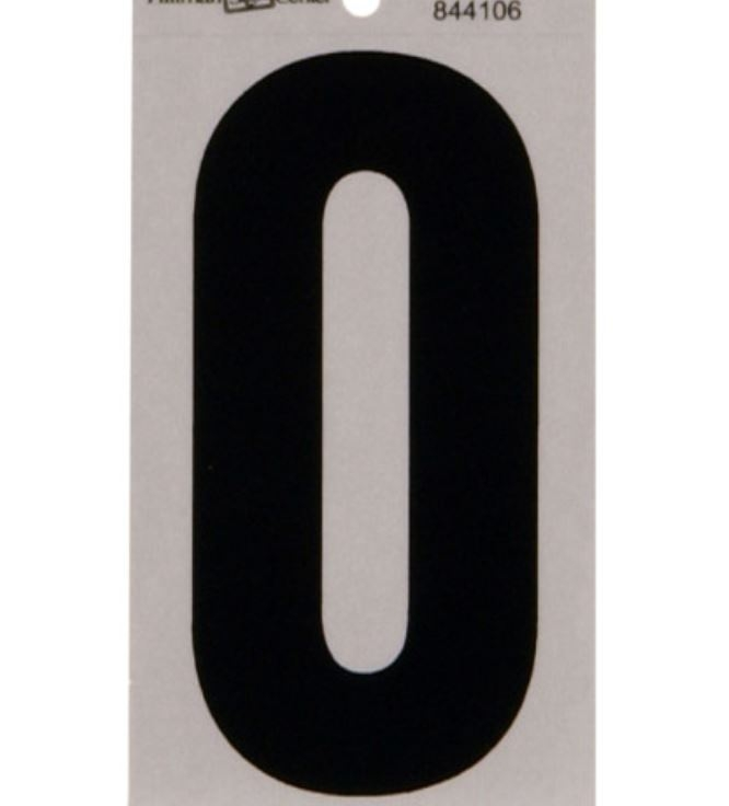 Hillman 5" Reflective Adhesive House Number, Black/Silver - Image 10
