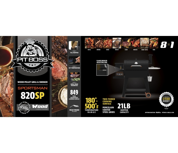 Pit Boss Sportsman Wood Pellet Grill PB820SP - Image 8