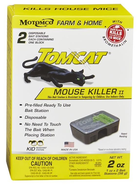 Motomco Tomcat Disp Mouse Bait Station 2Pk