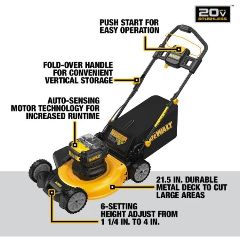 DeWalt 21.5 in. 20-Volt MAX Lithium-Ion Cordless Battery Walk Behind Push Mower - Image 2