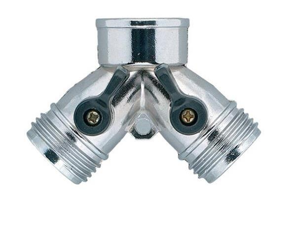 Orbit Irrigation Zinc Faucet Adapter Dual Outlet