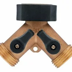 Orbit Irrigation Garden Hose Brass Y-Connect With Dual Shut-Off Valve | 58248N