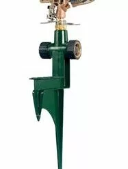 Orbit Irrigation Brass Impact Sprinkler on Heavy-Duty Step Spike