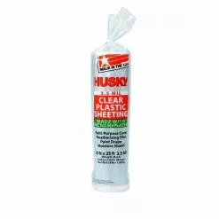 Husky Plastic Sheeting, 3 Mil, Clear - 10' x 25'