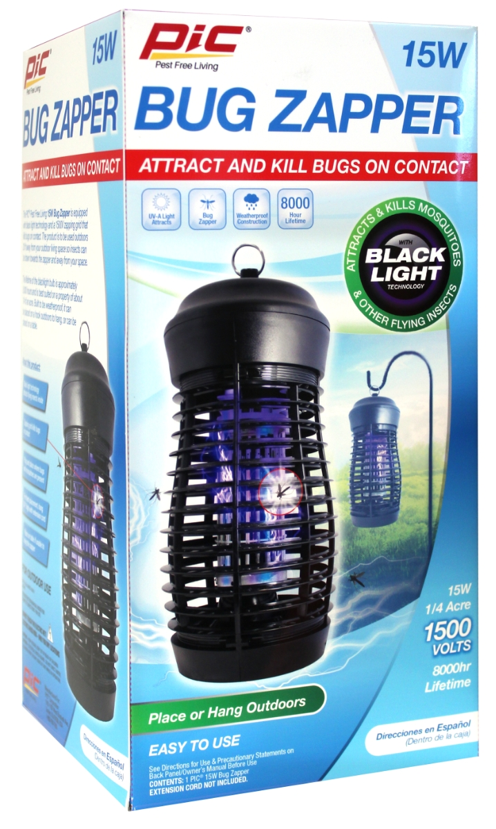 PIC 15W Bug Zapper, Kills Bugs on Contact, with Black Light Technology - Image 3