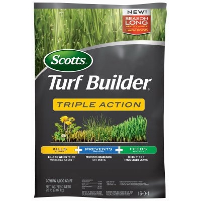 Scotts Turf Builder Triple-Action Fertilizer, 4,000-Sq. Ft. Coverage