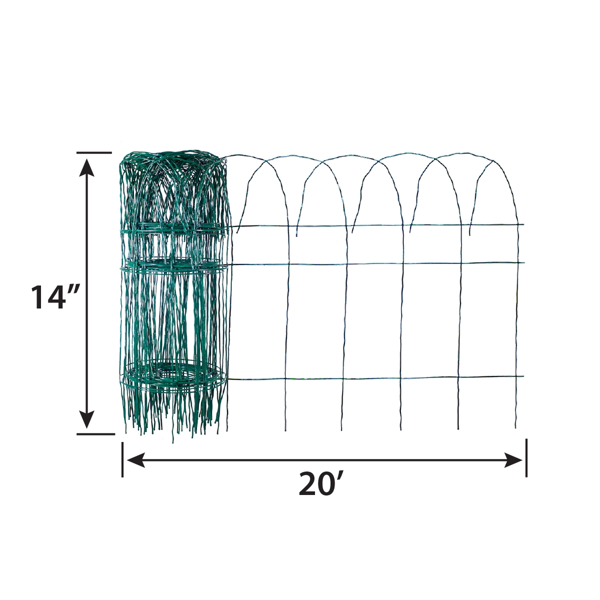 Origin Point Garden Craft 14" x 20' Scroll Top Rolled Garden Border - Image 2