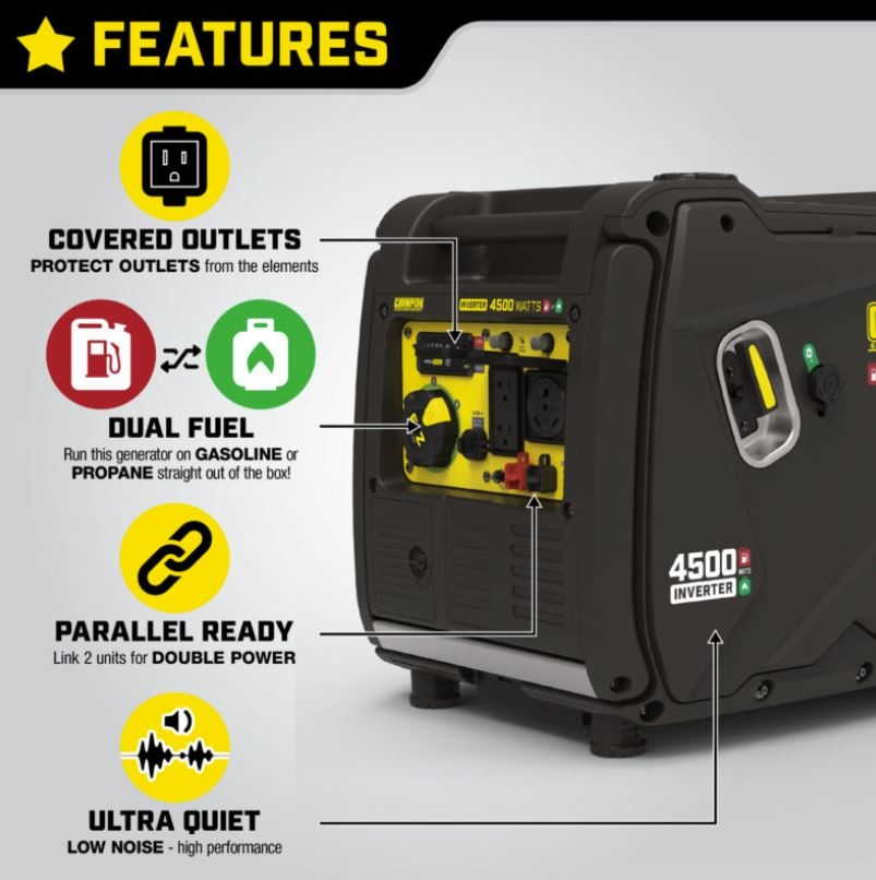 Champion 4500-Watt Dual Fuel Inverter Generator - Image 3