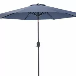 Sunray 9' Blue Market Umbrella with Crank
