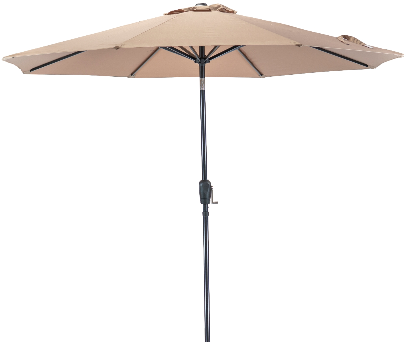 Sunray 9' Tan Market Umbrella with Crank