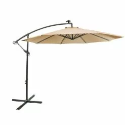 Sunray 10' Offset Umbrella with LED Lights