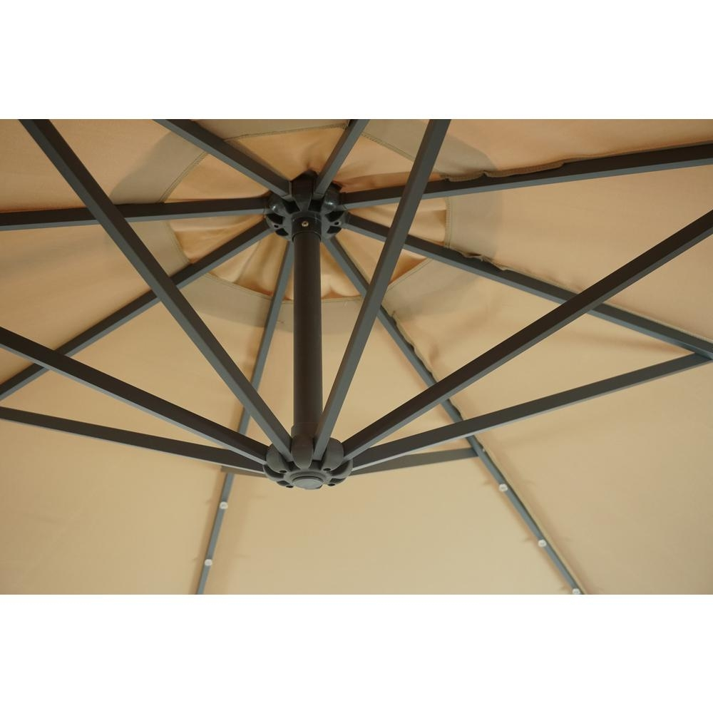 Sunray 10' Offset Umbrella with LED Lights - Image 2