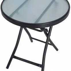 Sunray Glass Folding Patio Table