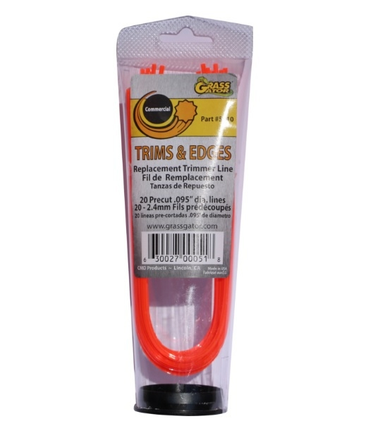 CMD Products .095 Pre-Cut Shaped Trimmer Line