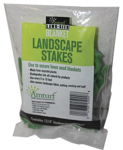 Amturf 5” Biodegradable Lawn Blanket Stakes - 12 Pack - Image 2