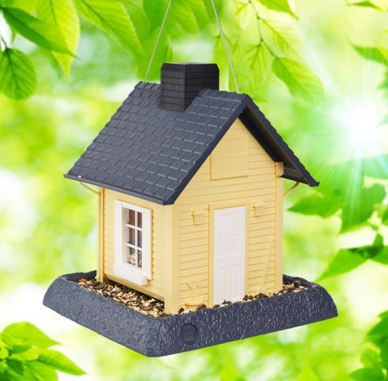 Yellow Cottage Birdfeeder