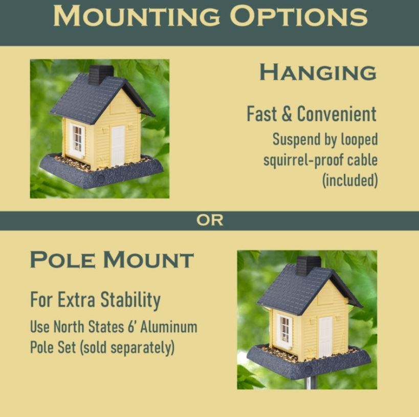 Yellow Cottage Birdfeeder - Image 2