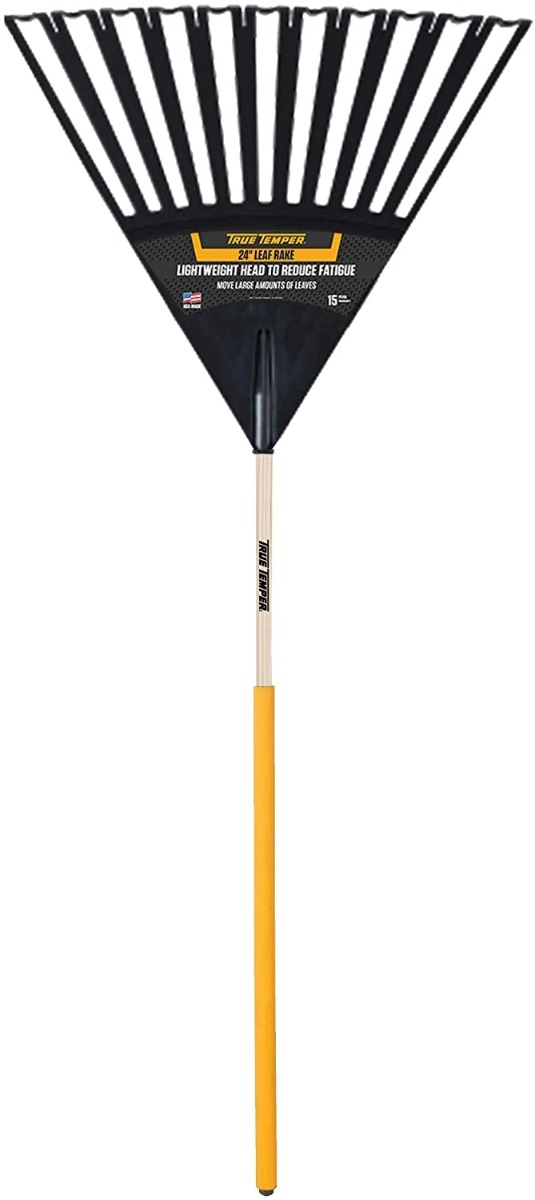 True Temper Clog Free Poly Leaf Rake with Cushion Grip