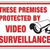 8.5" x 12" Red & Black Video Surveillance Sign