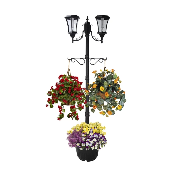 Sun-Ray Solar Lamp Post/Planter, 7' - Image 2