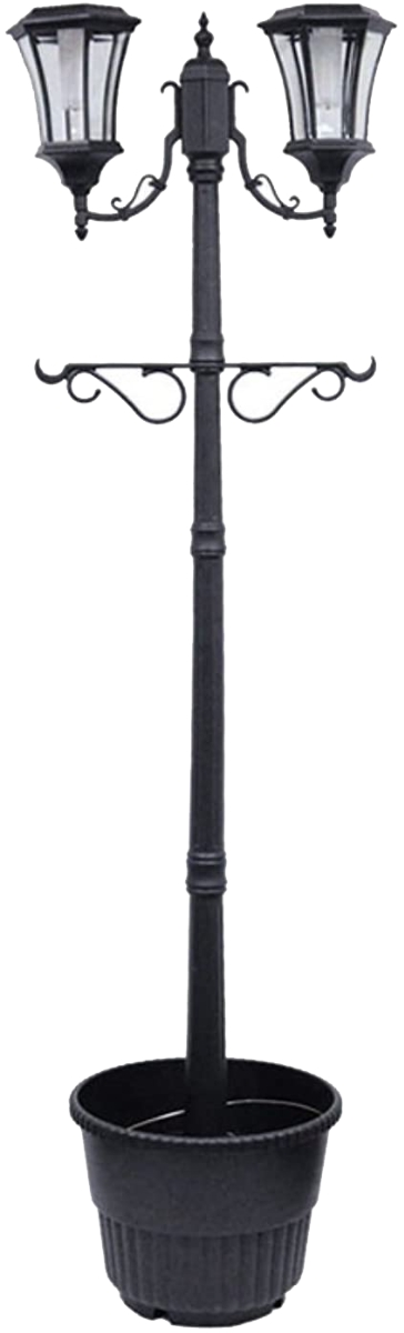 Sun-Ray Solar Lamp Post/Planter, 7'