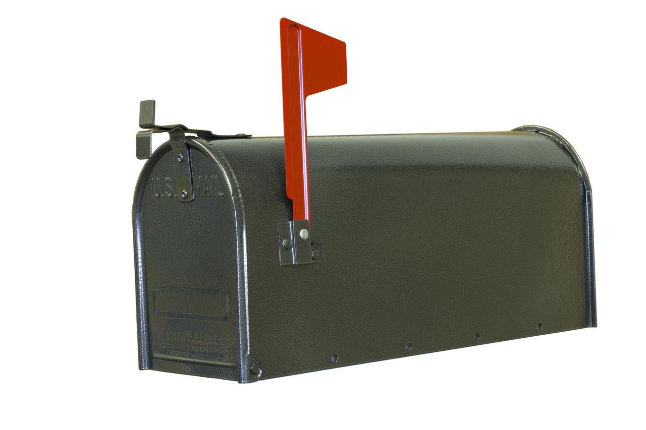 Fulton Standard Post Mailbox - Gun Metal Silver