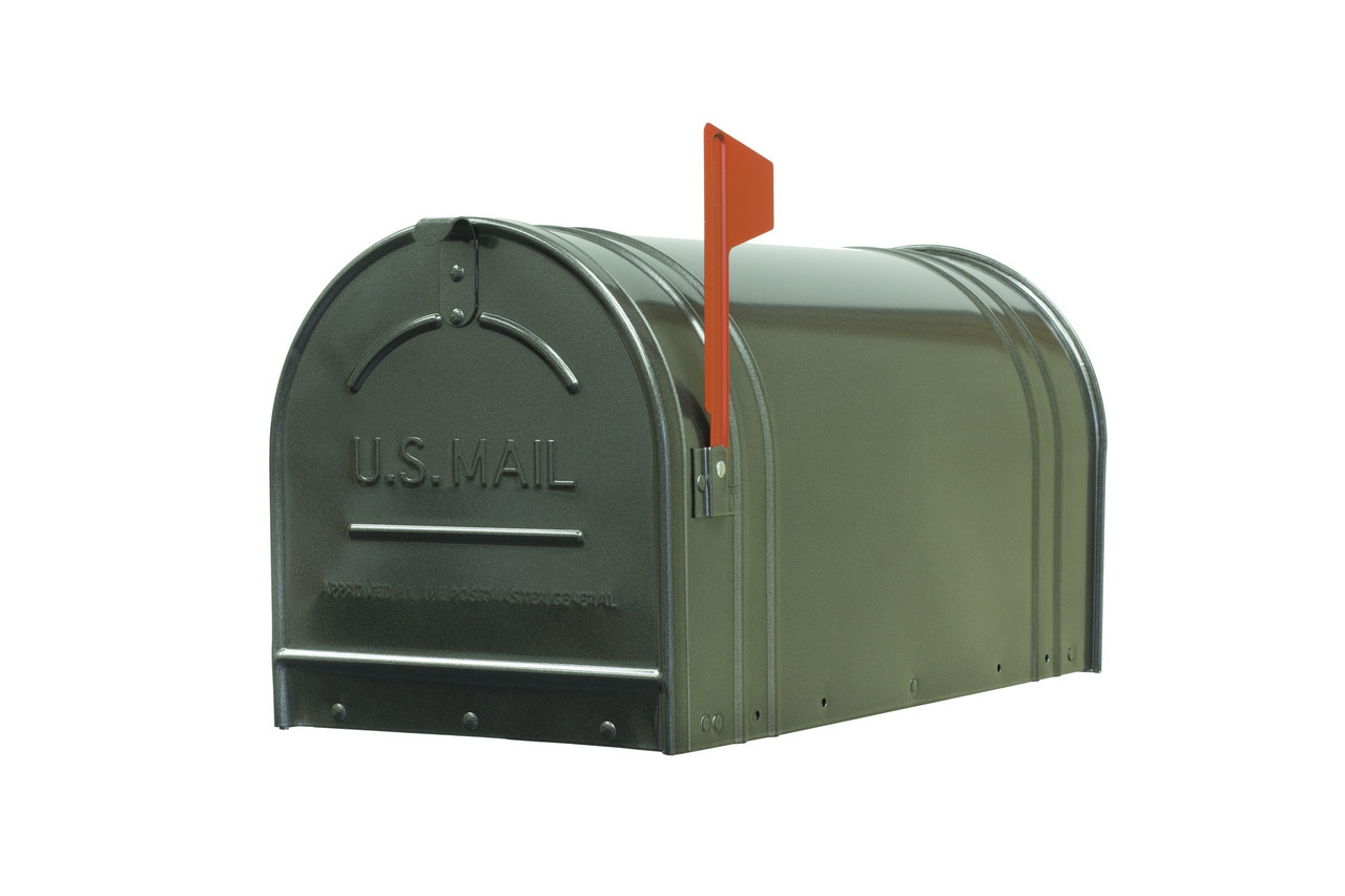 Fulton Extra Large Post Rural Mailbox - Gun Metal Silver
