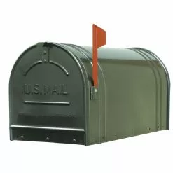 Fulton Extra Large Post Rural Mailbox - Gun Metal Silver