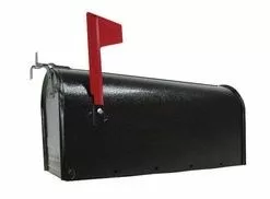 Fulton Standard Post Rural Mailbox - Black