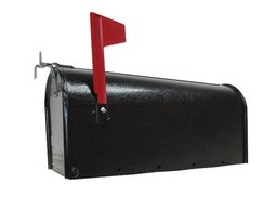 Fulton Standard Post Rural Mailbox - Black