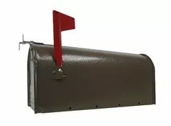 Fulton Standard Post Rural Mailbox - Brown