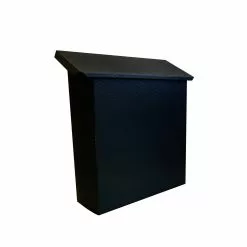 Fulton Large Vertical Wall Mount Mailbox - Black