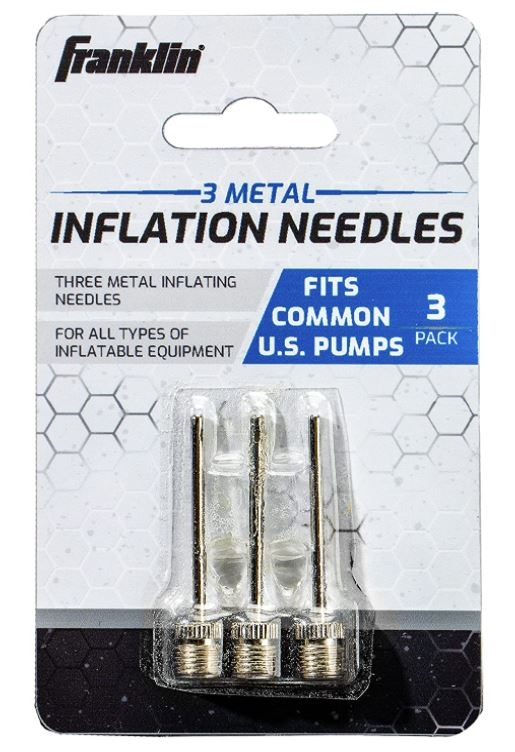 Franklin Sports Metal Inflating Needles, 3 Pack