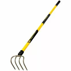 Truper Tru Pro 4-Tine Forged Cultivator w/ 60" Fiberglass Handle