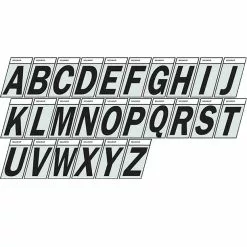 Hillman 1 1/2" Black/Silver Reflective Angle-Cut Letter Mailbox Stickers