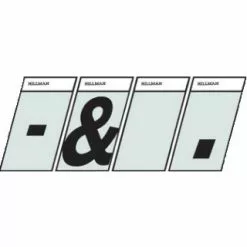 Hillman 1 1/2" Black/Silver Reflective Angle-Cut Punctuation Mailbox Stickers