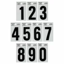 Hillman 2" Black/Silver Reflective Number Mailbox Stickers