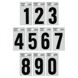 Hillman 2" Black/Silver Reflective Number Mailbox Stickers