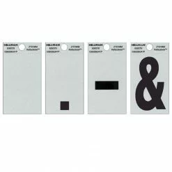 Hillman 2" Black/Silver Reflective Punctuation Mailbox Stickers