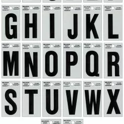 Hillman 2" Black/Silver Reflective Letter Mailbox Stickers