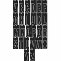 Hillman 3" Black Vinyl Letter Mailbox Stickers