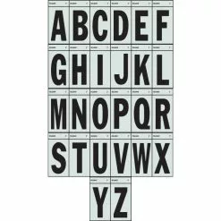 Hillman 3" Black/Silver Reflective Letter Mailbox Stickers