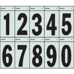 Hillman 3" Black/Silver Reflective Number Mailbox Stickers