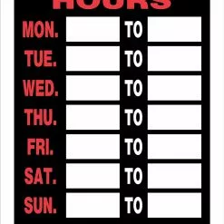 Hillman 8"x12" Plastic Fluorescent Business Sign