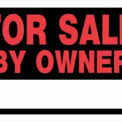 Hillman 8"x12" Plastic Fluorescent "For Sale" Sign