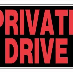 Hillman 8"x12" Plastic Fluorescent "Private" Sign