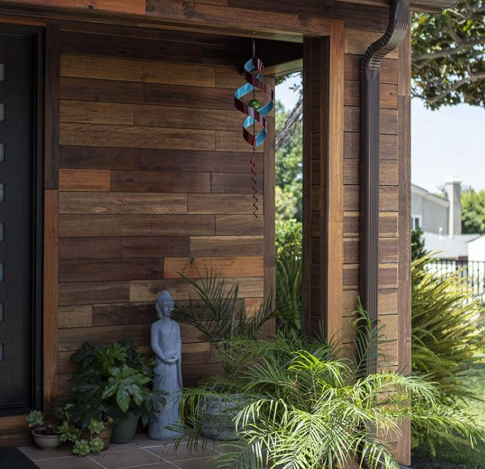 Alpine 34" Red & Blue Swirl Metal Wind Spinner - Image 2