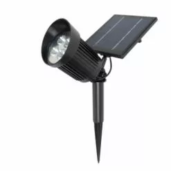 FUSION Solar Black Plastic High Powered Spotlight