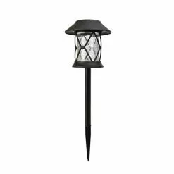 Moonrays 4pk Solar Crackle Glass Stake Light