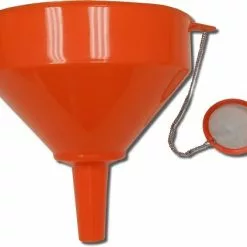 King Kooker 8-inch Plastic Oil Funnel with Stainless Steel Mesh Filter (100F)